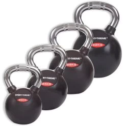 Sport-Thieme Kettlebell-Set "Gummiert Mit Chrom-Griff" -Fitnessgeräte 132 0927