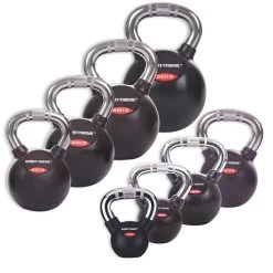 Sport-Thieme Kettlebell-Set "Gummiert Mit Chrom-Griff" -Fitnessgeräte 132 0930